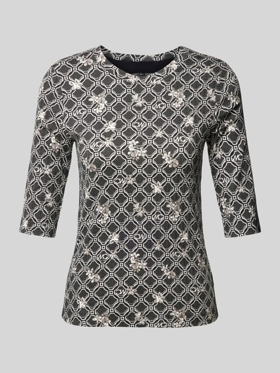 Marc Cain T-shirt met ronde hals Zwart - 2