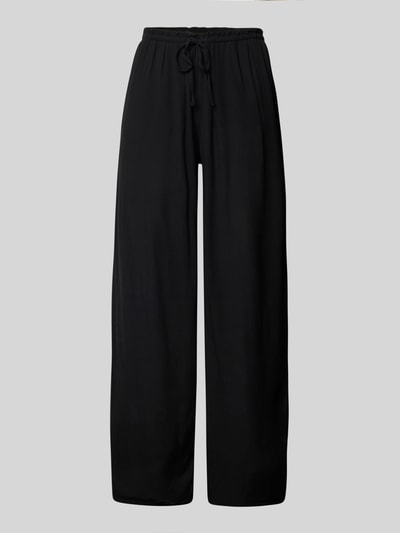 Review Wide Leg Stoffhose mit Tunnelzug Black 2