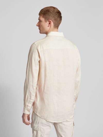Drykorn Regular fit linnen overhemd met kentkraag, model 'RAMIS' Offwhite - 5