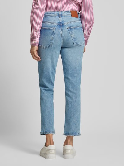 Gant Straight Fit Jeans mit Knopfverschluss Hellblau Melange 5