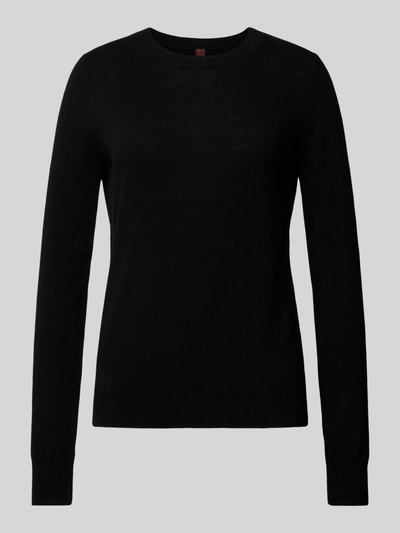 Stefanel Strickpullover mit Rundhalsausschnitt Black 2