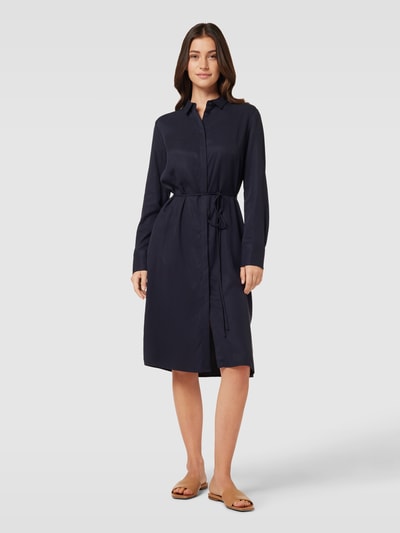 Christian Berg Woman Selection Knielanges Hemdblusenkleid mit Bindegürtel Marine 4