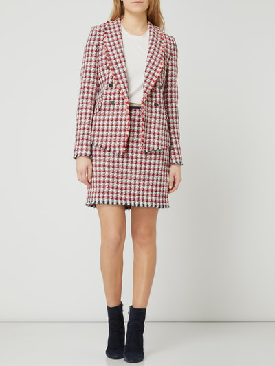 Jake*s Collection Blazer met ruitjesmotief  Rood - 1