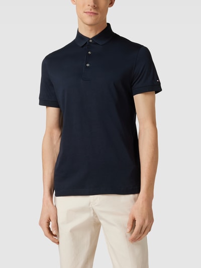 Tommy Hilfiger Poloshirt mit Label-Stitching Marineblau 4