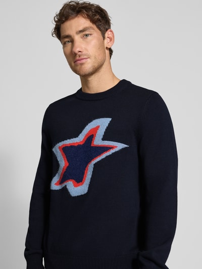 Paul Smith Strickpullover mit gerippten Abschlüssen Marine 3