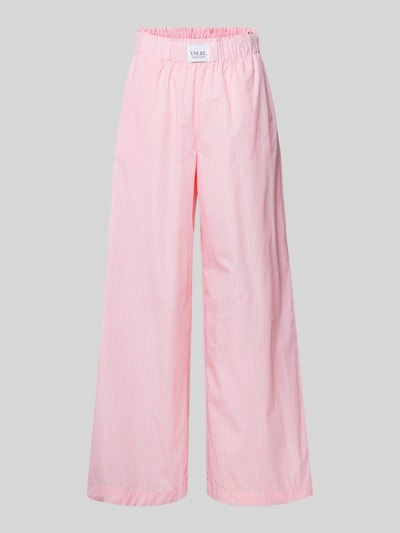 VILLA SOPHIE Wide Leg Stoffhose mit elastischem Bund Modell 'TILLA' Pink 2