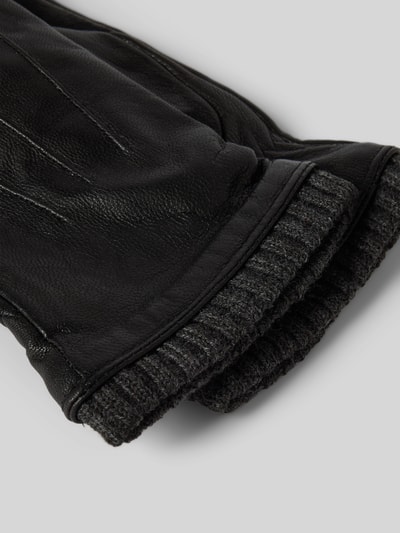 EEM Rękawiczki z prążkowanym wykończeniem Czarny 2