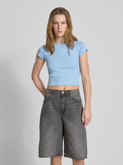 REVIEW T-Shirt mit Rundhalsausschnitt Hellblau 4