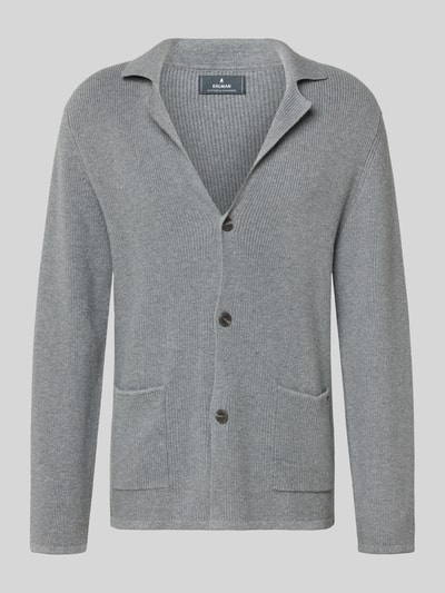 RAGMAN Strickjacke mit Knopfleiste Hellgrau 2