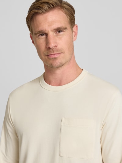 Forét Longsleeve mit Brusttasche Modell 'PLANET' Offwhite 3