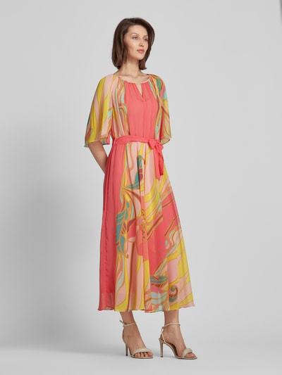 Pennyblack Maxi-jurk met bloemenmotief, model 'FERIALE' Koraal - 1