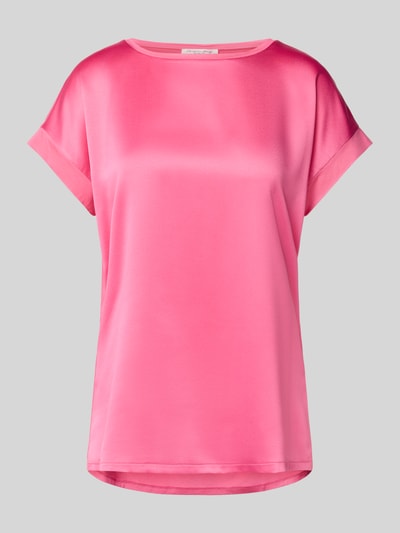 Christian Berg Woman T-Shirt mit geripptem Rundhalsausschnitt Pink 2