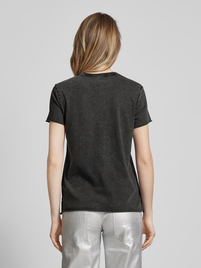 Only T-shirt met motief- en statementprint, model 'LUCY' Zwart - 5