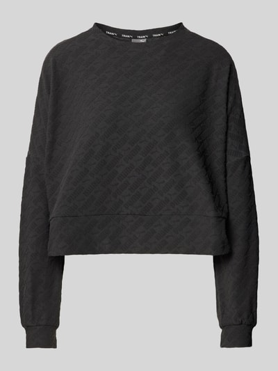 PUMA PERFORMANCE Cropped Sweatshirt mit Strukturmuster Black 2