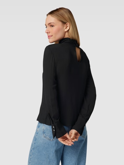 Mango Blusenshirt mit Stehkragen Modell 'LULA' Black 5