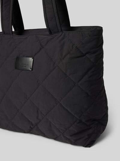 Seidenfelt Shopper met doorgestikte naden, model 'Hetta' Zwart - 3