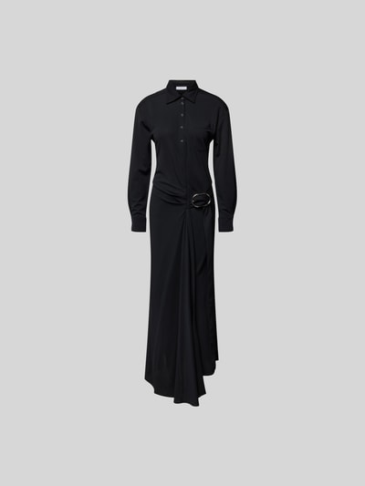 Rabanne Maxikleid mit Umlegekragen Black 2