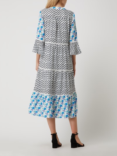 SMASHED LEMON Midi-jurk met sierboorden van kant  Wit - 4