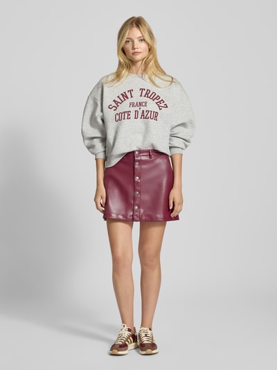 Only Rok in A-lijn in leerlook, model 'AMAZING-LIORA' Rood - 1