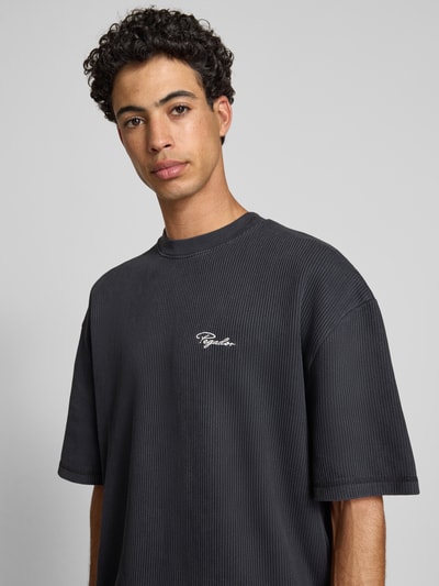 Pegador Oversized T-shirt met labelstitching Zwart - 3