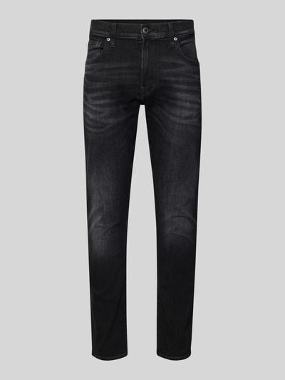 Produktfoto, ciemnoszare Skinny Fit Jeans mit 5-Pocket-Design von G-Star Raw z bawełnianej mieszanki ze stretchem, widoczne przeszycia, gładka faktura.
