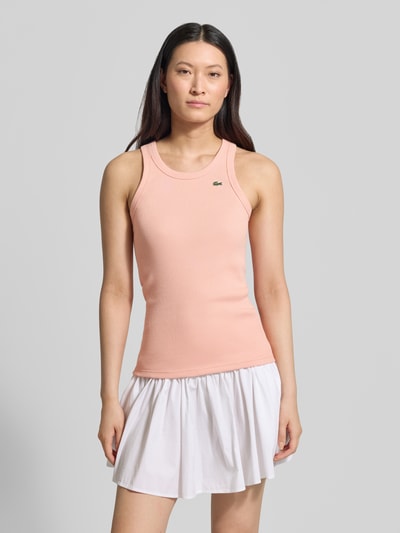 Lacoste Sport Slim Fit Tank Top aus reiner Baumwolle Apricot 4