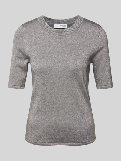 Selected Femme Strickpullover mit 1/2-Ärmel Modell 'LURA' Silber 1