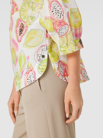 Marc Cain Blouse met all-over motiefprint Geel - 3