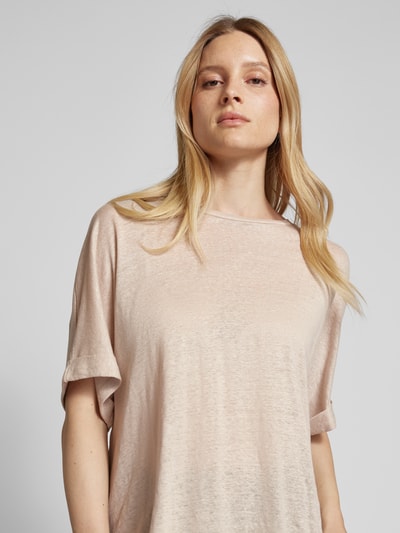 Stefanel Oversized T-shirt met ronde hals Zilver - 3