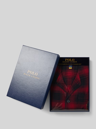Polo Ralph Lauren Underwear Pyjama mit Stitching als Geschenkset Rot 4