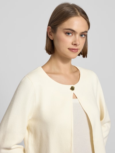 Gina Tricot Kardigan z mieszanki wiskozy z zapięciem na guzik Złamany biały 3