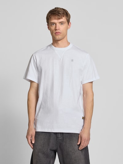 G-Star Raw T-Shirt mit Label-Stitching und Rundhalsausschnitt Weiss 4