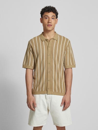 Jack & Jones Koszula casualowa z listwą guzikową model ‘EMIL’ Beżowy 4