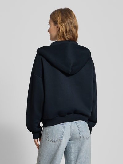 Review Sweatjack met logo en kangoeroezak Donkerblauw - 5