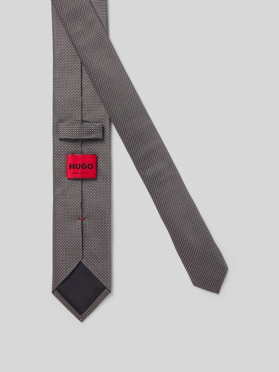 Produktfoto, Seidenkrawatte mit Webstruktur von BOSS, efekt: jednolity kolor, wykończenie materiału: tkana faktura, materiał: czysty jedwab