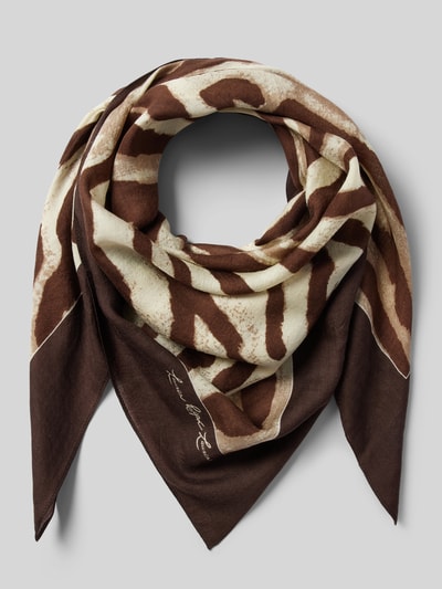 Lauren Ralph Lauren Chusta z mieszanki wełny i jedwabiu model ‘ZEBRA’ Złamany biały 1