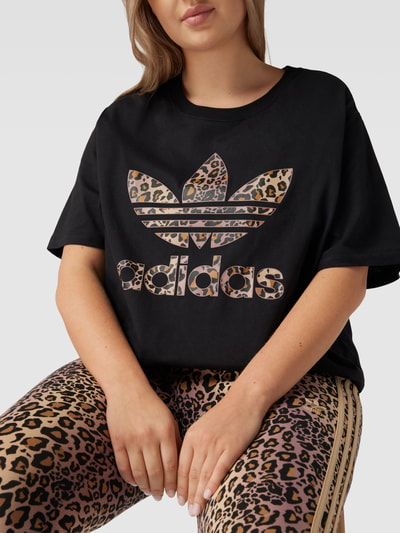 Adidas Originals Plus PLUS SIZE T-shirt met labelprint Zwart - 3