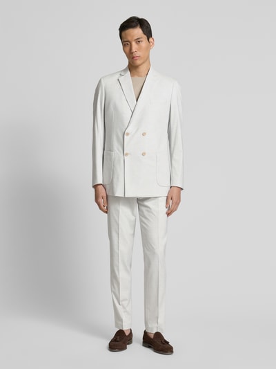 s.Oliver BLACK LABEL Regular Fit Anzughose mit Gürtelschlaufen Hellgrau 1