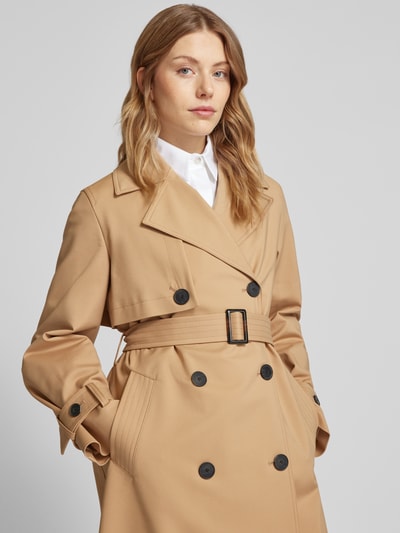 comma Trenchcoat met tailleriem Camel - 3