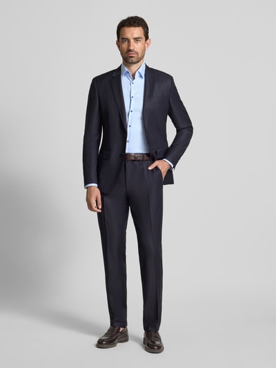 Jake*s Slim Fit Businesshemd mit extra langem Arm Bleu 1