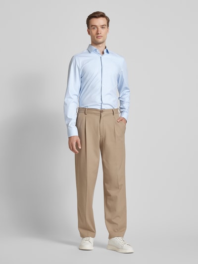 OLYMP Level Five Slim Fit Business-Hemd mit Knopfleiste Bleu 1