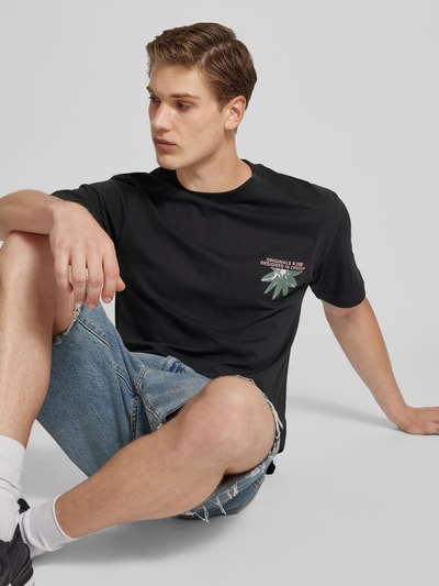 Jack & Jones T-shirt z nadrukowanym motywem model ‘TAMPA’ Czarny 3