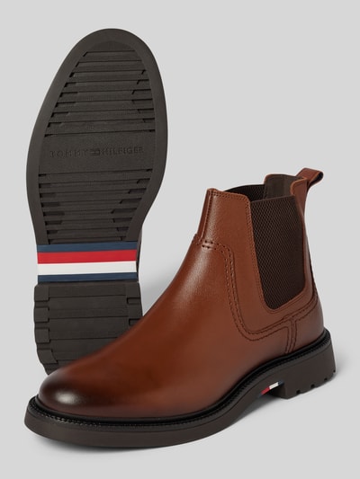 Tommy Hilfiger Chelsea Boots mit Label-Details Cognac 4