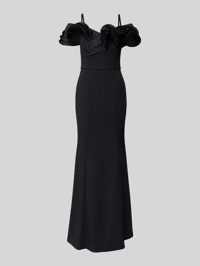 Christian Berg Cocktail Abendkleid mit Carmen-Ausschnitt Black 2