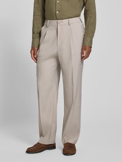 Jake*s Studio Men straight fit broek met viscose Beige - 4