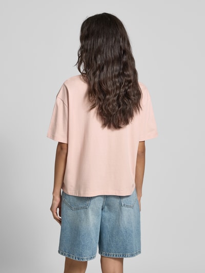 Tom Tailor Denim Boxy Fit T-Shirt aus reiner Baumwolle Hellrosa 5