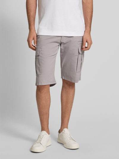 s.Oliver BLACK LABEL Relaxed Fit Cargo-Bermudas aus Baumwoll-Elasthan-Mix Hellgrau 4