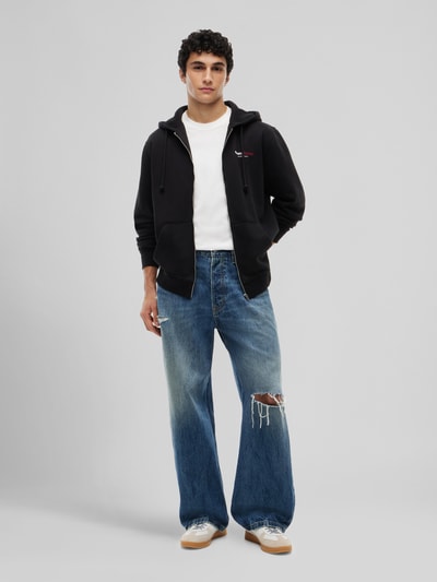 Tommy Jeans relaxed fit sweatjack van katoenmix Zwart - 1