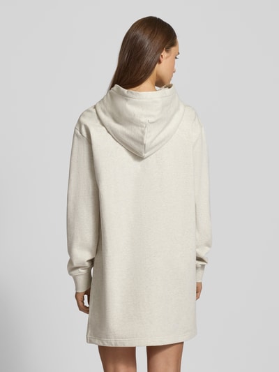 Calvin Klein Jeans Relaxed Fit Hoodie-Kleid mit Logo-Stitching Modell 'Terry' Hellgrau 5
