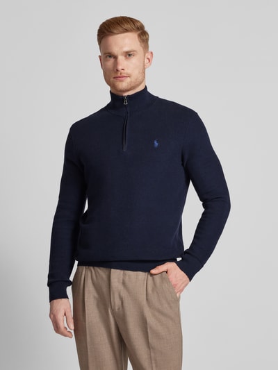 Polo Ralph Lauren Strickpullover mit Label-Stitching Marine 4